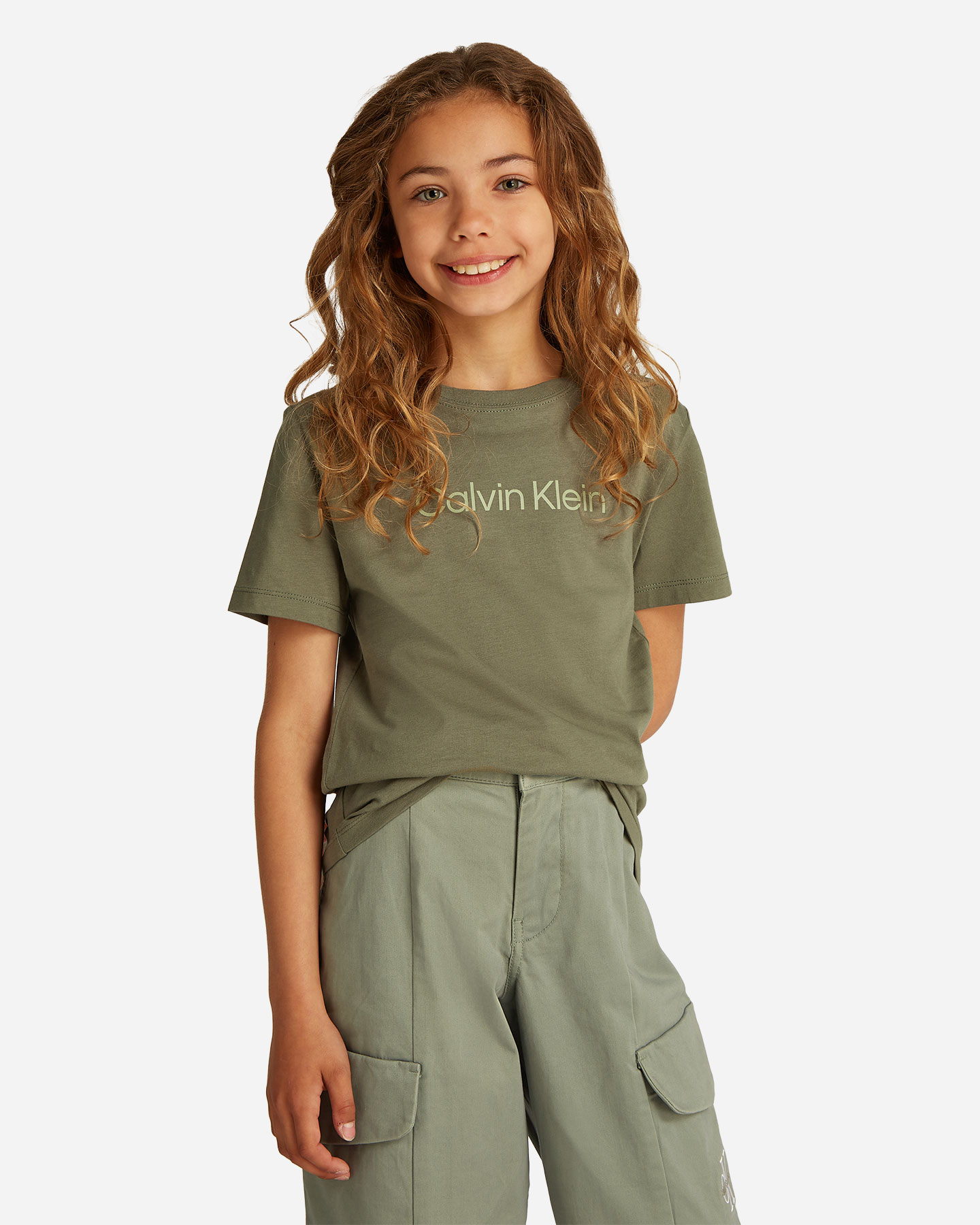 Tričko Calvin Klein Jeans Line Logo Jr IU0IU00682-LDY