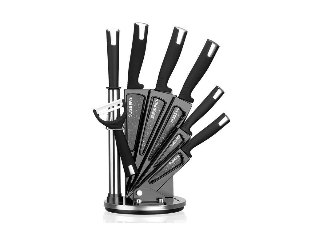 SWISS PRO+ Messer-Set Swiss Pro 8-TEILIGES KÜCHENMESSER-SET aus rostfreiem Spezialstahl