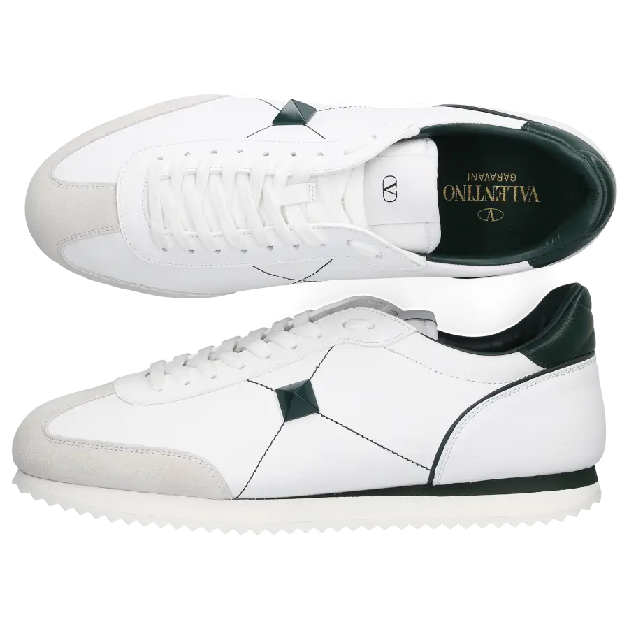 Valentino Garavani - Sneaker low STUD ARROUND Kalbsleder - weiß