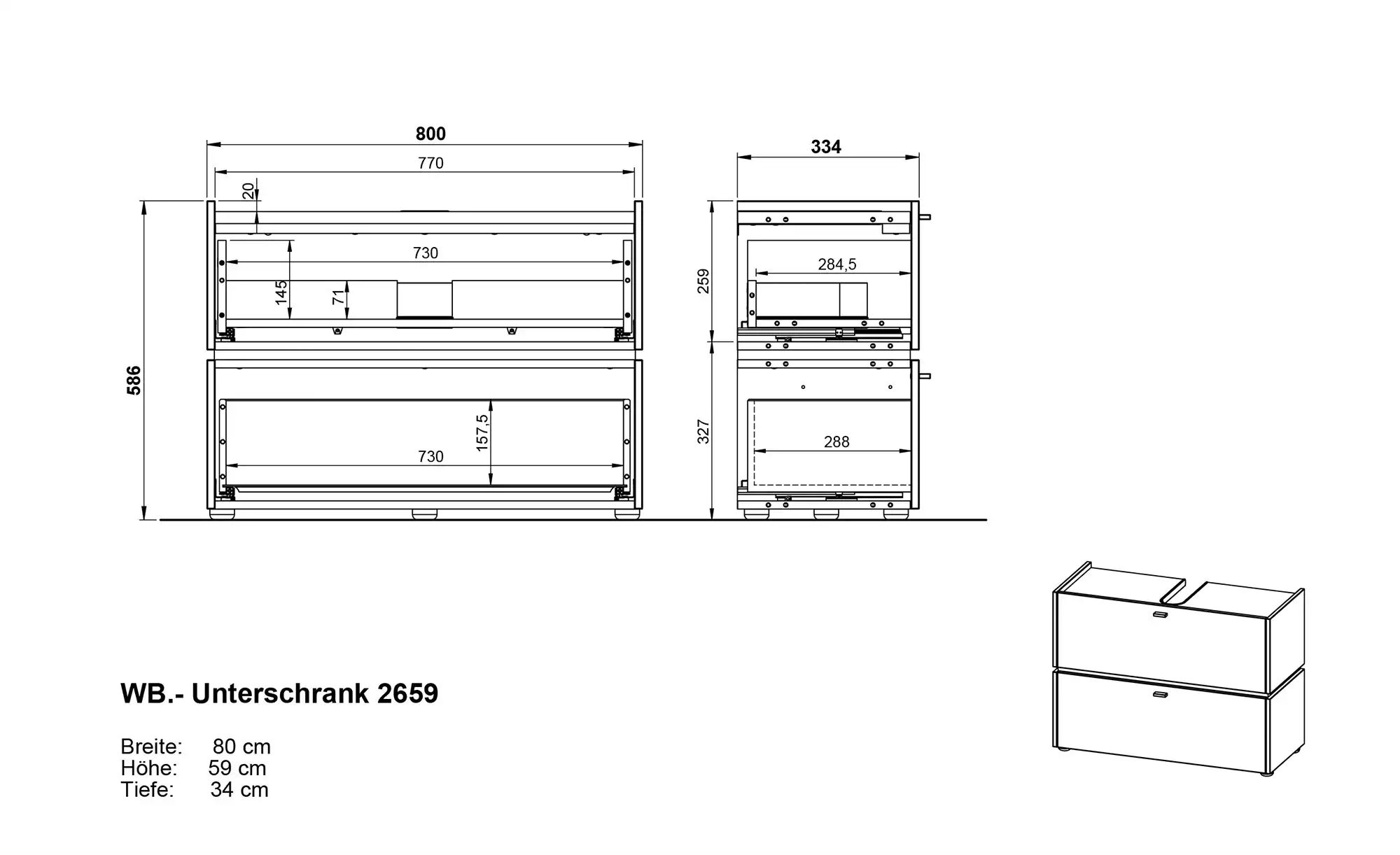 Waschbeckenunterschrank