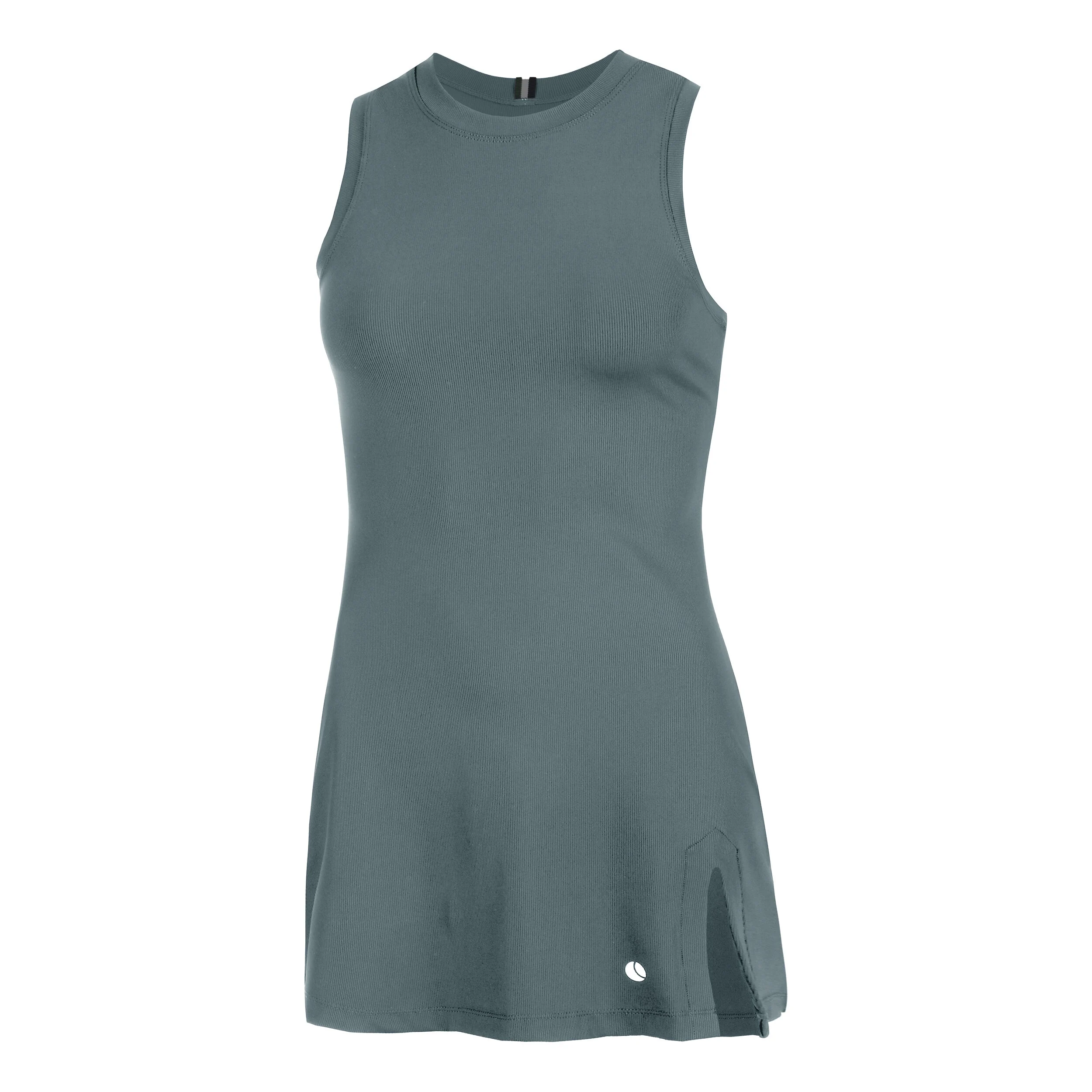 Ace Rib Kleid Damen - Dunkelgrün
