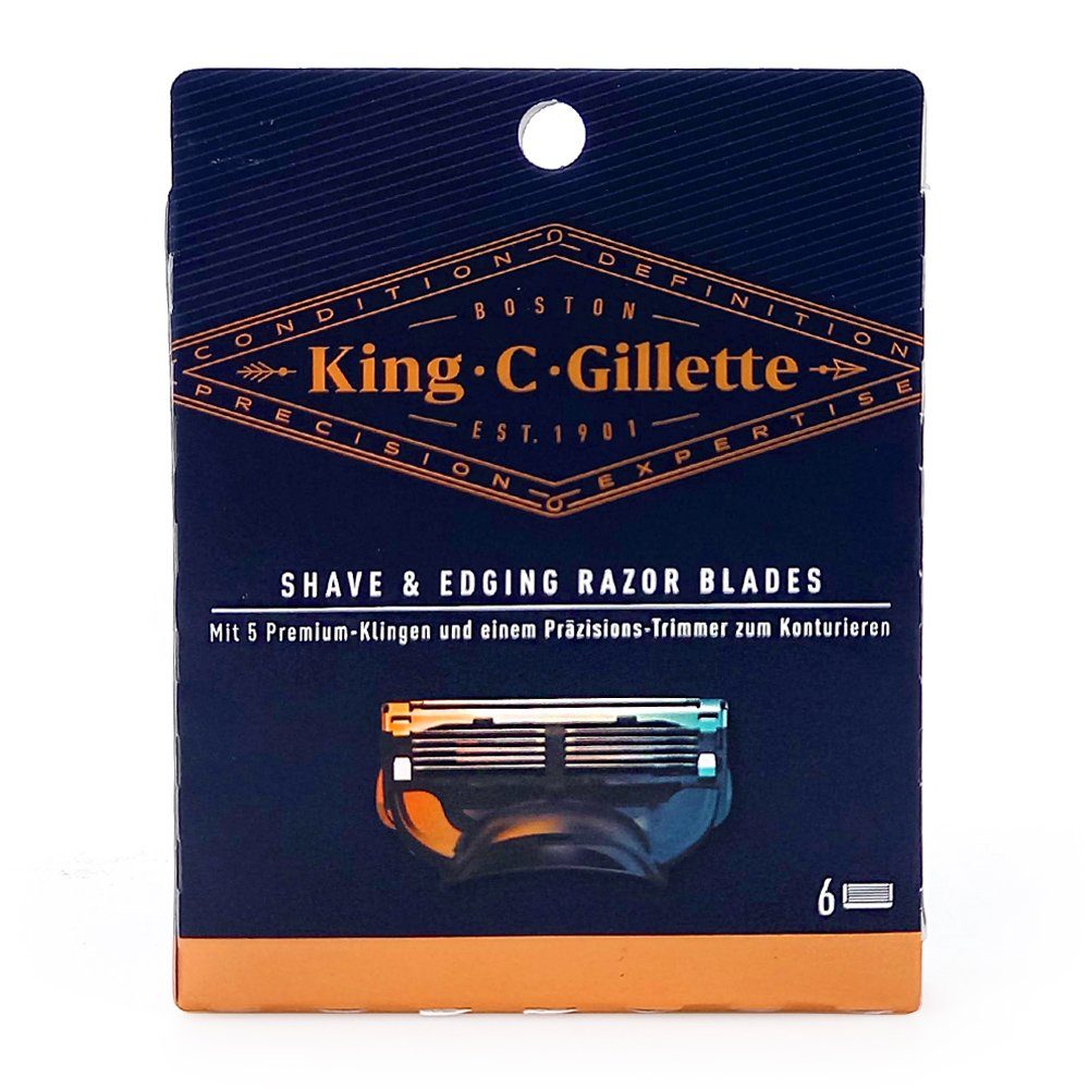 Gillette Rasierklingen Gillette King C. Fusion 5 Rasierklingen, 6er Pack