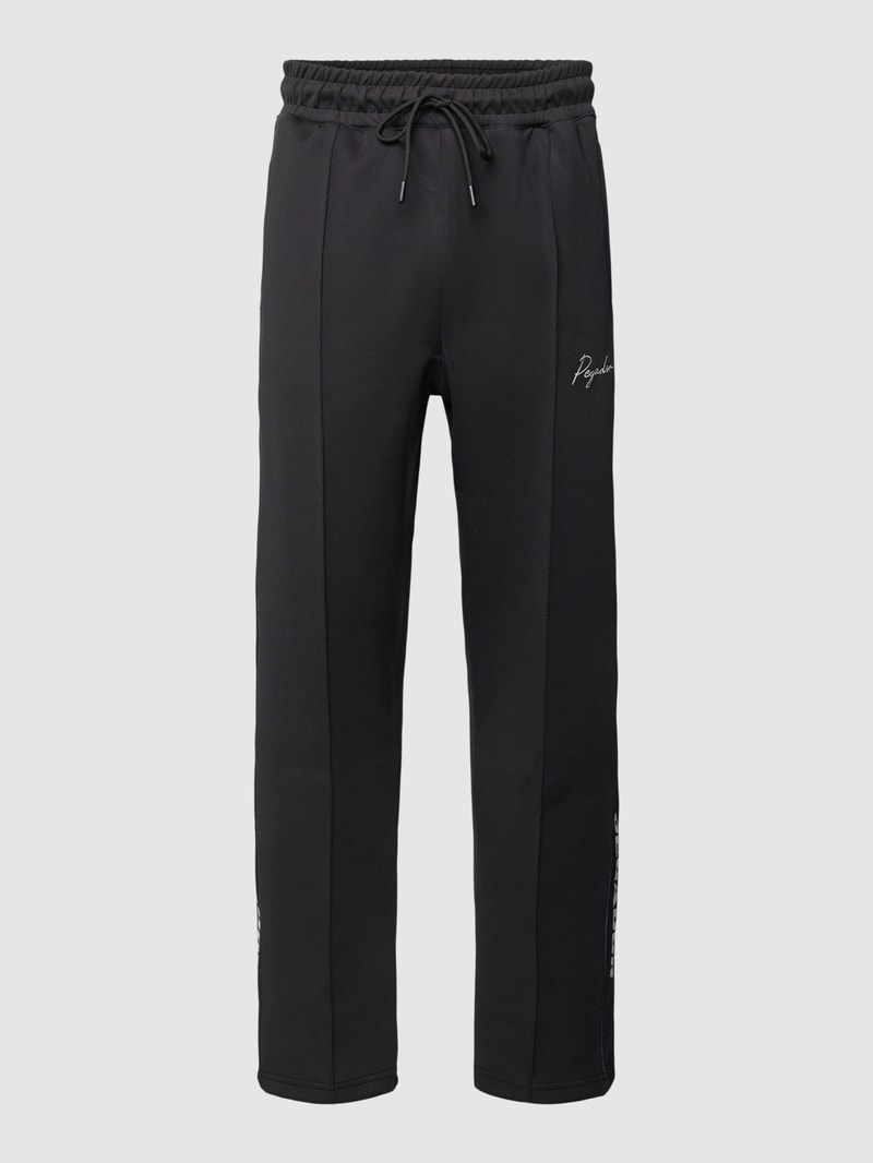 Sweatpants mit Label-Stitching in schwarz