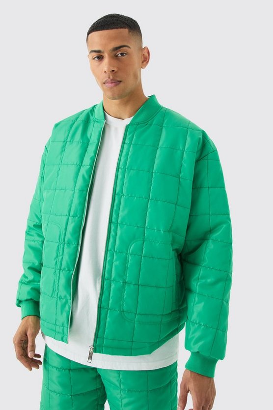 Gesteppte Bomberjacke mit Oversize Taschen