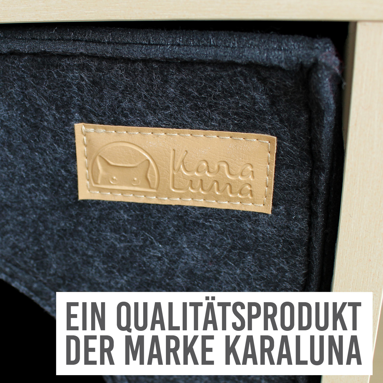 KaraLuna Katzenhöhlen KaraLuna Katzenhöhle aus Filz fürs Regal dunkelgrau