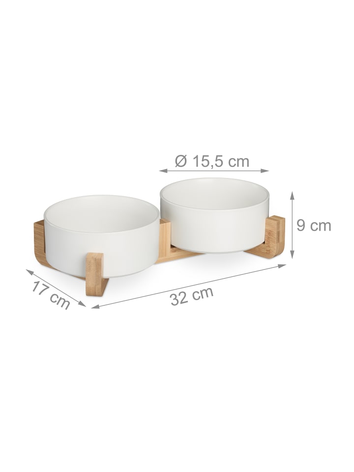 relaxdays Hundenapfbar in Weiß - 850 ml günstig kaufen onesize