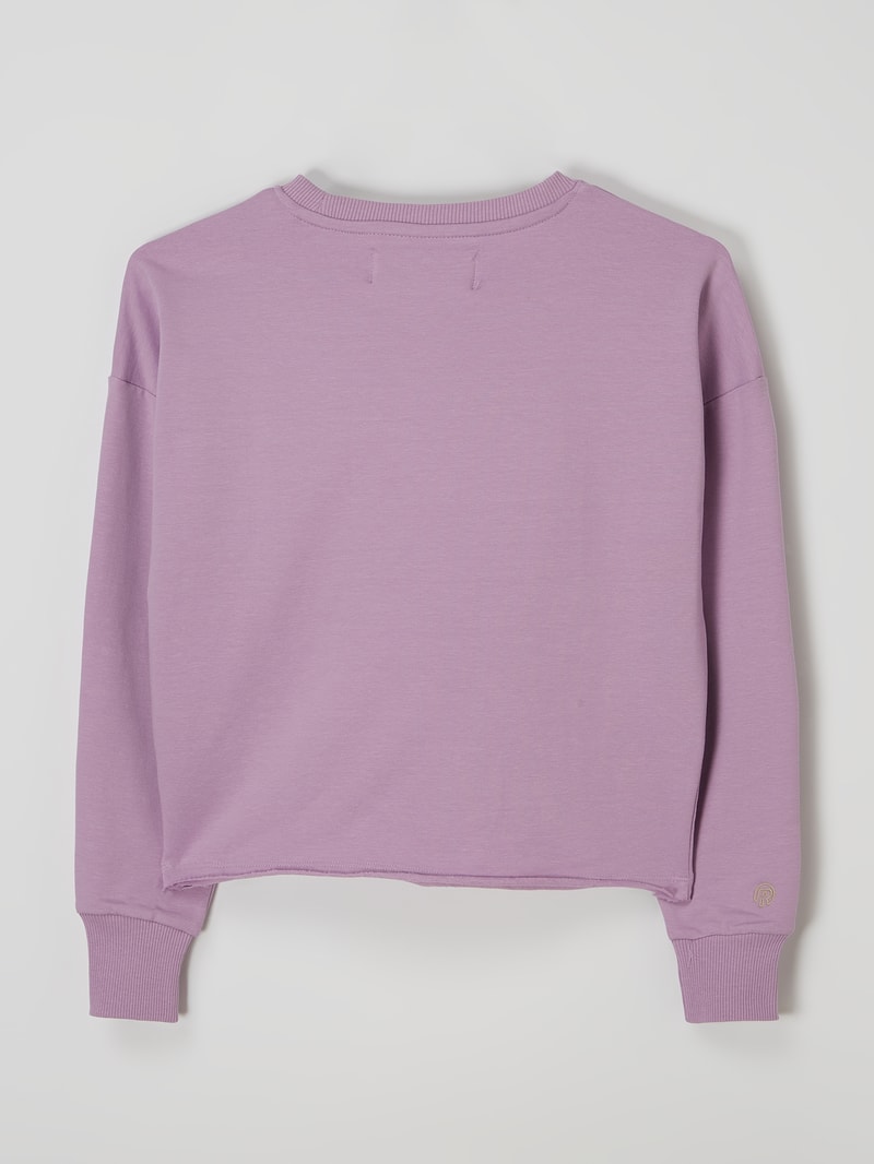 Sweatshirt mit Logo Modell 'Bergen' in flieder