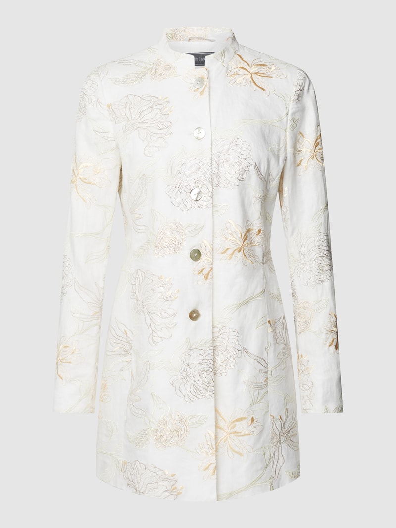 Blazer mit Stickereien in offwhite