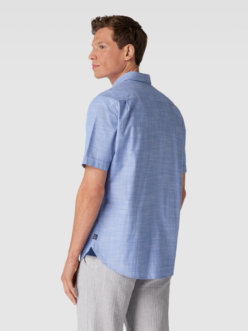 Freizeithemd mit Strukturmuster in jeans