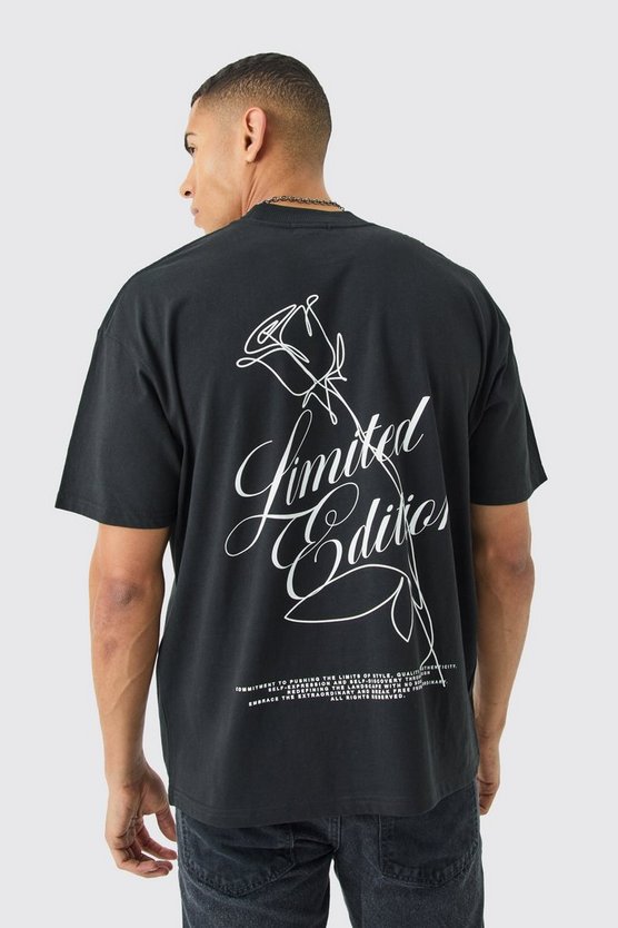 Oversize T-Shirt mit Limited Edition Rosen-Print