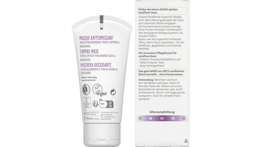 lavera Straffende Hyaluron-Maske 50 ml