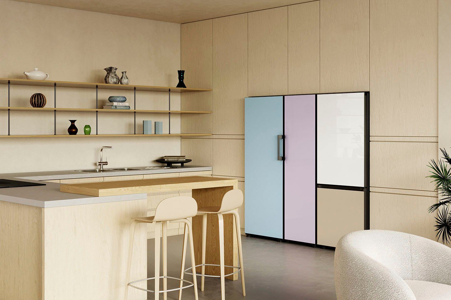 Samsung Kühl-/Gefrierkombination RB38A7B6AB1, 203 cm hoch, 59,5 cm breit