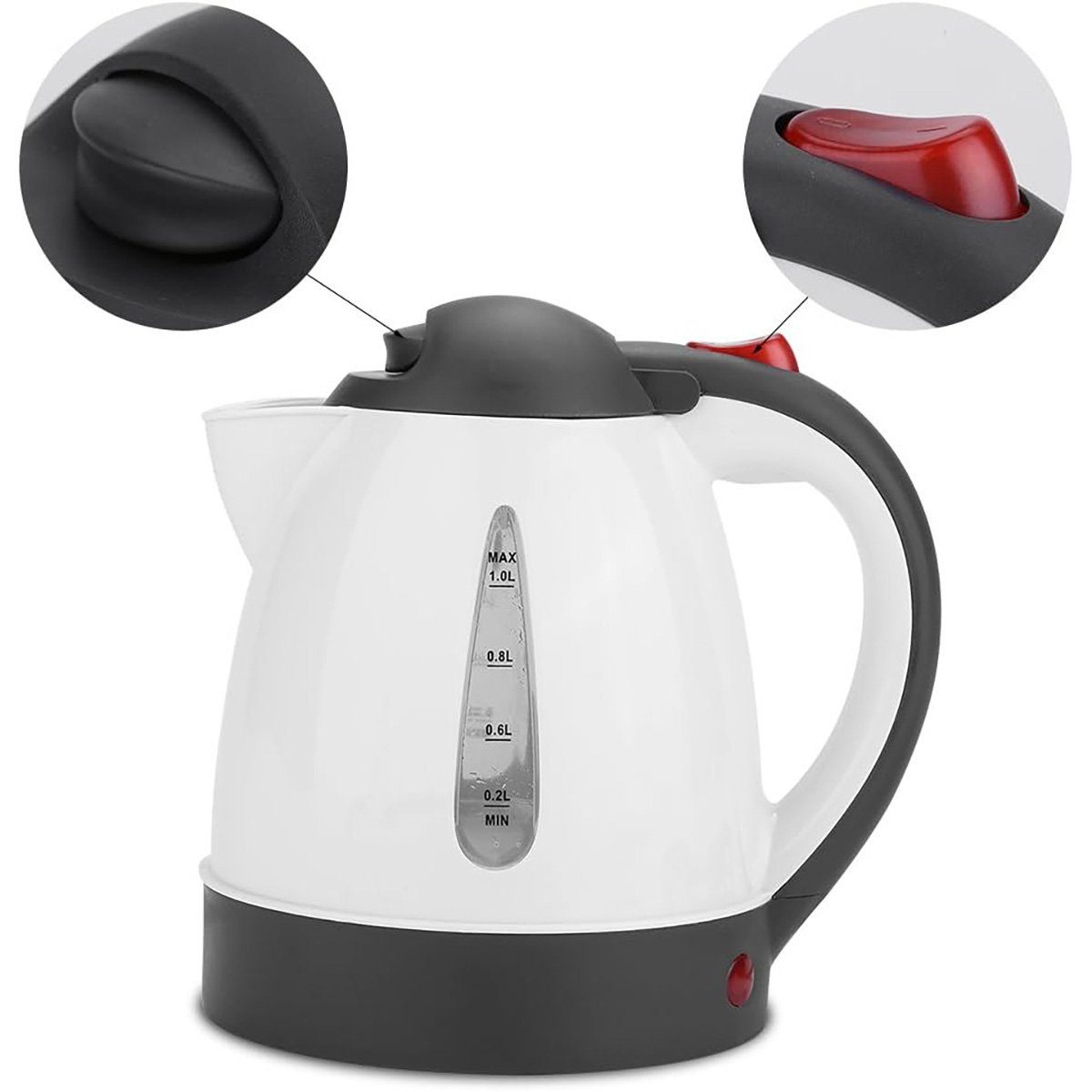 götäzer Wasserkessel Auto-Wasserkocher aus Edelstahl 304 (1000 ml, 12 V/24 V), Automatische Wärmeerhaltung, kann heißes Wasser, Kaffee, Tee machen