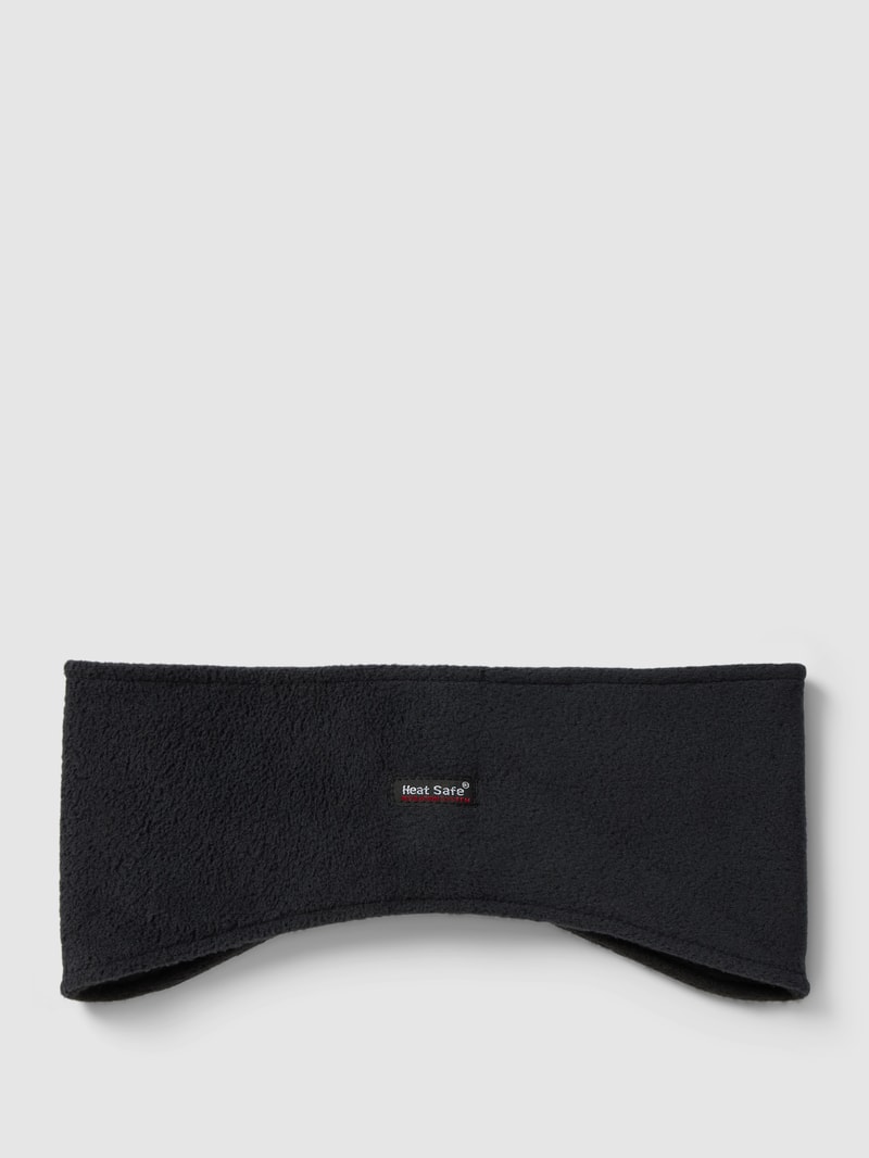 Stirnband mit Label-Applikation in schwarz