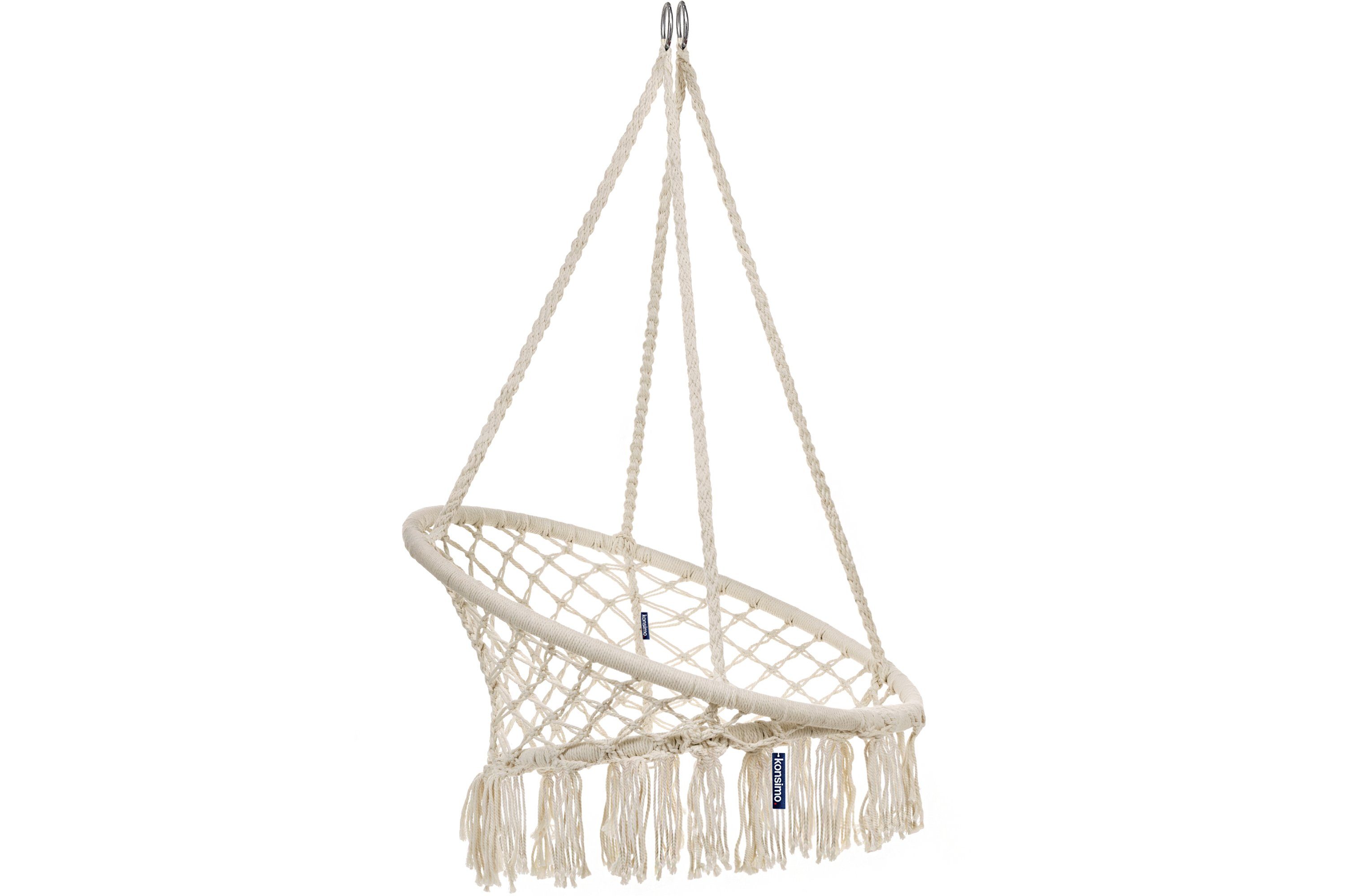 Konsimo Hängesessel WARDI Hängestuhl Hängesitz Hängeschaukel (1-St), Boho-Stil
