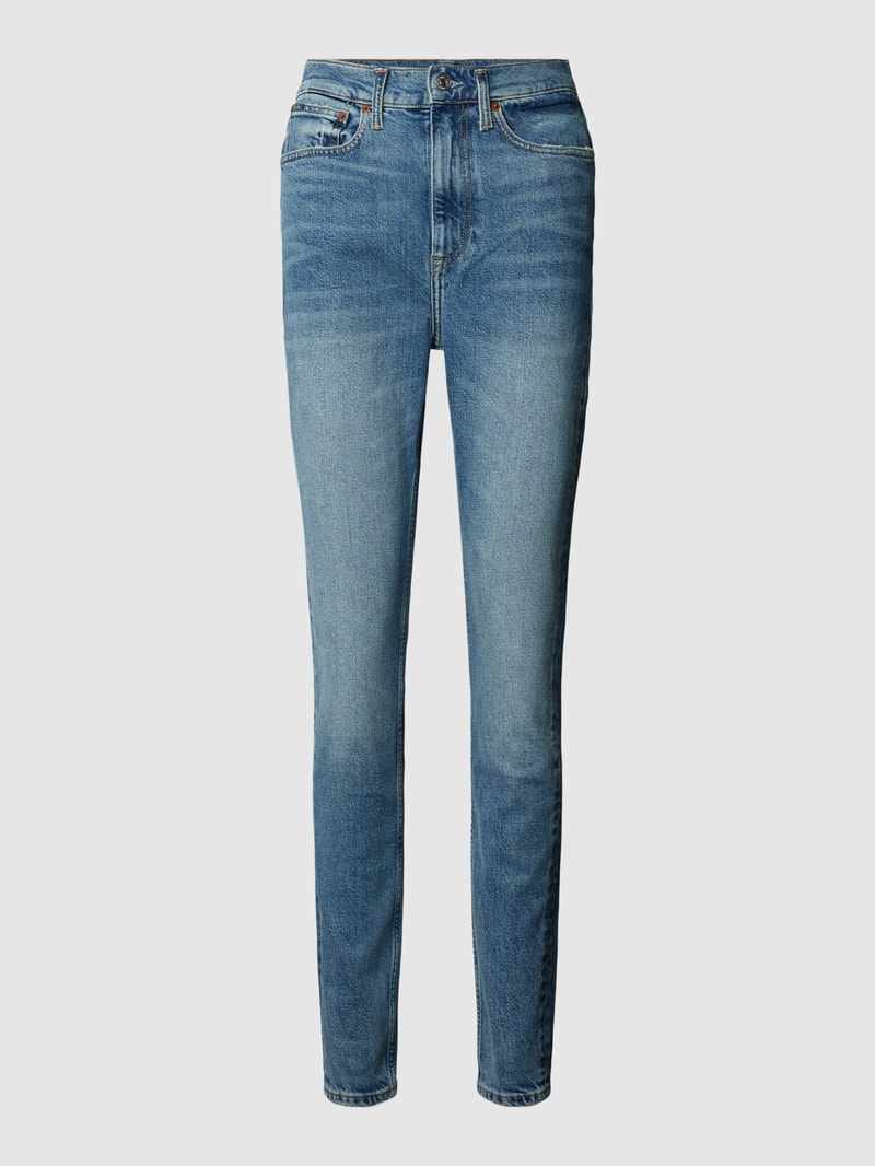 High Waist Slim Fit Jeans im 5-Pocket-Design in jeans
