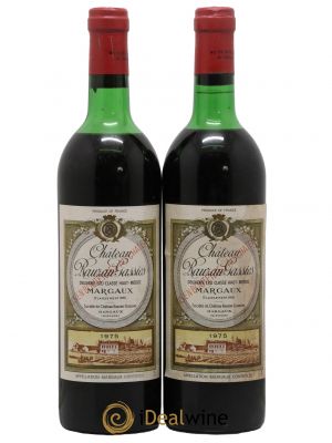 Château Rauzan-Gassies 2ème Grand Cru Classé  1975 - Lot de 2 Bouteilles