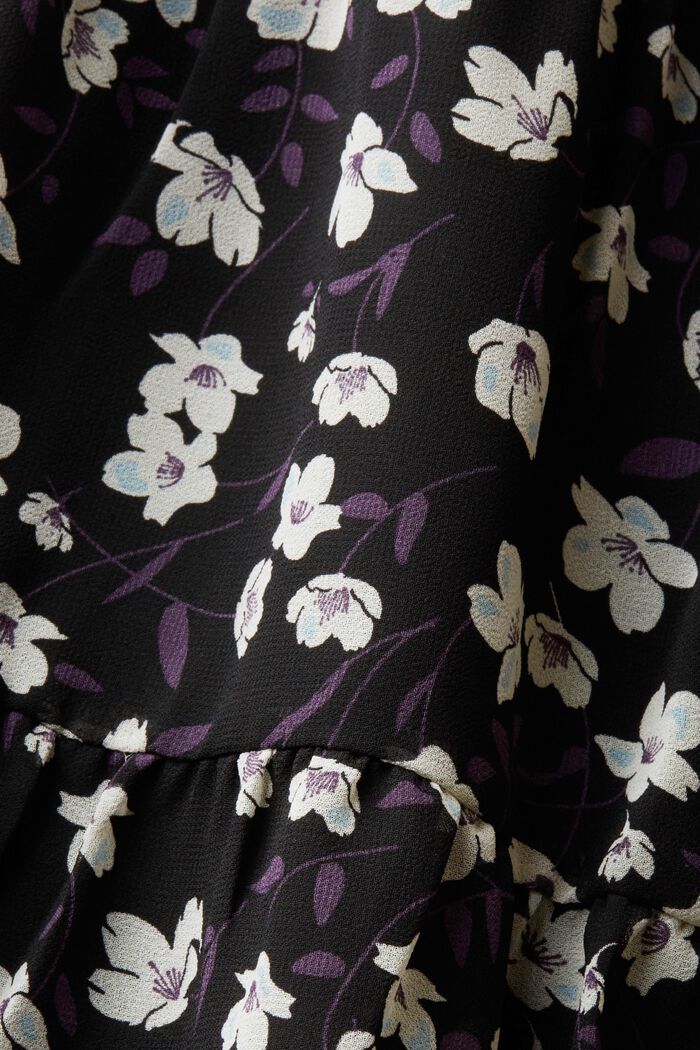 Kleid mit V-Ausschnitt und Allover-Print