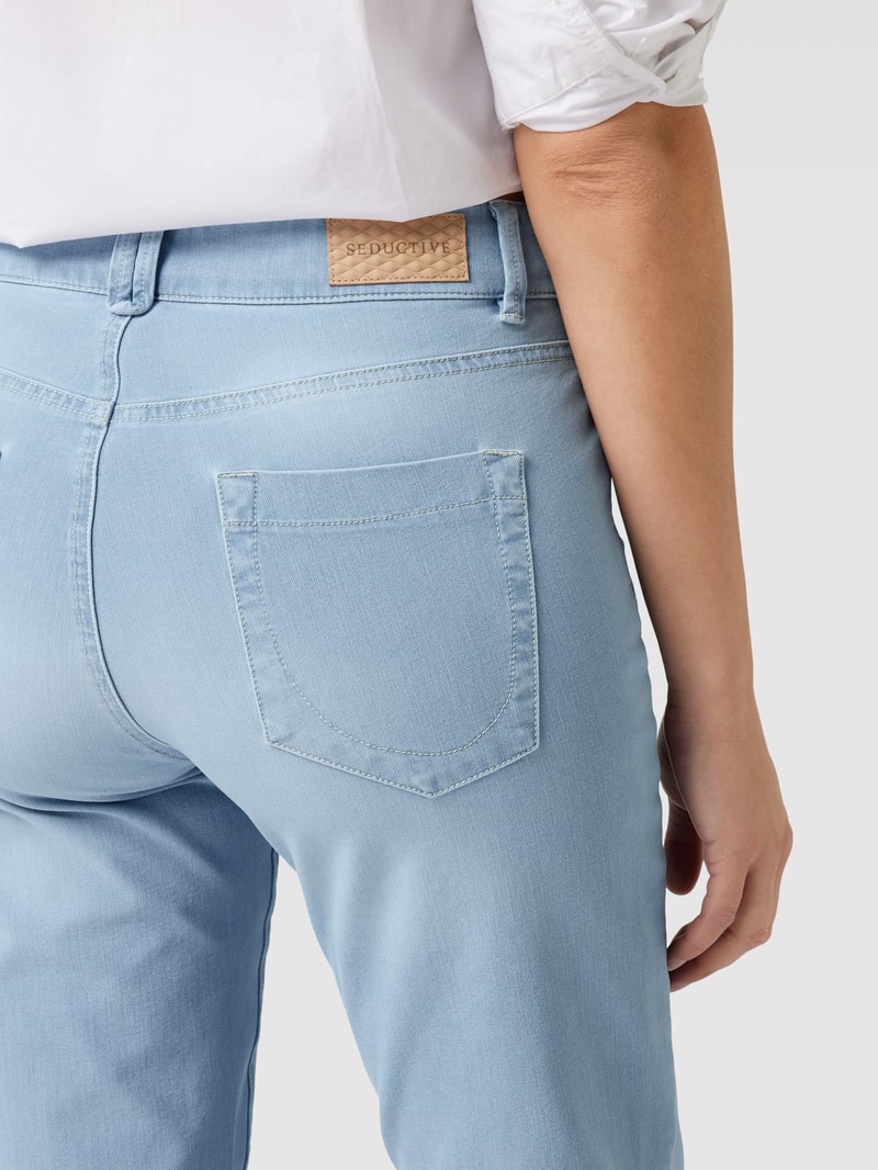 Cropped Jeans im 5-Pocket-Design Modell 'CLAIRE' in hellblau