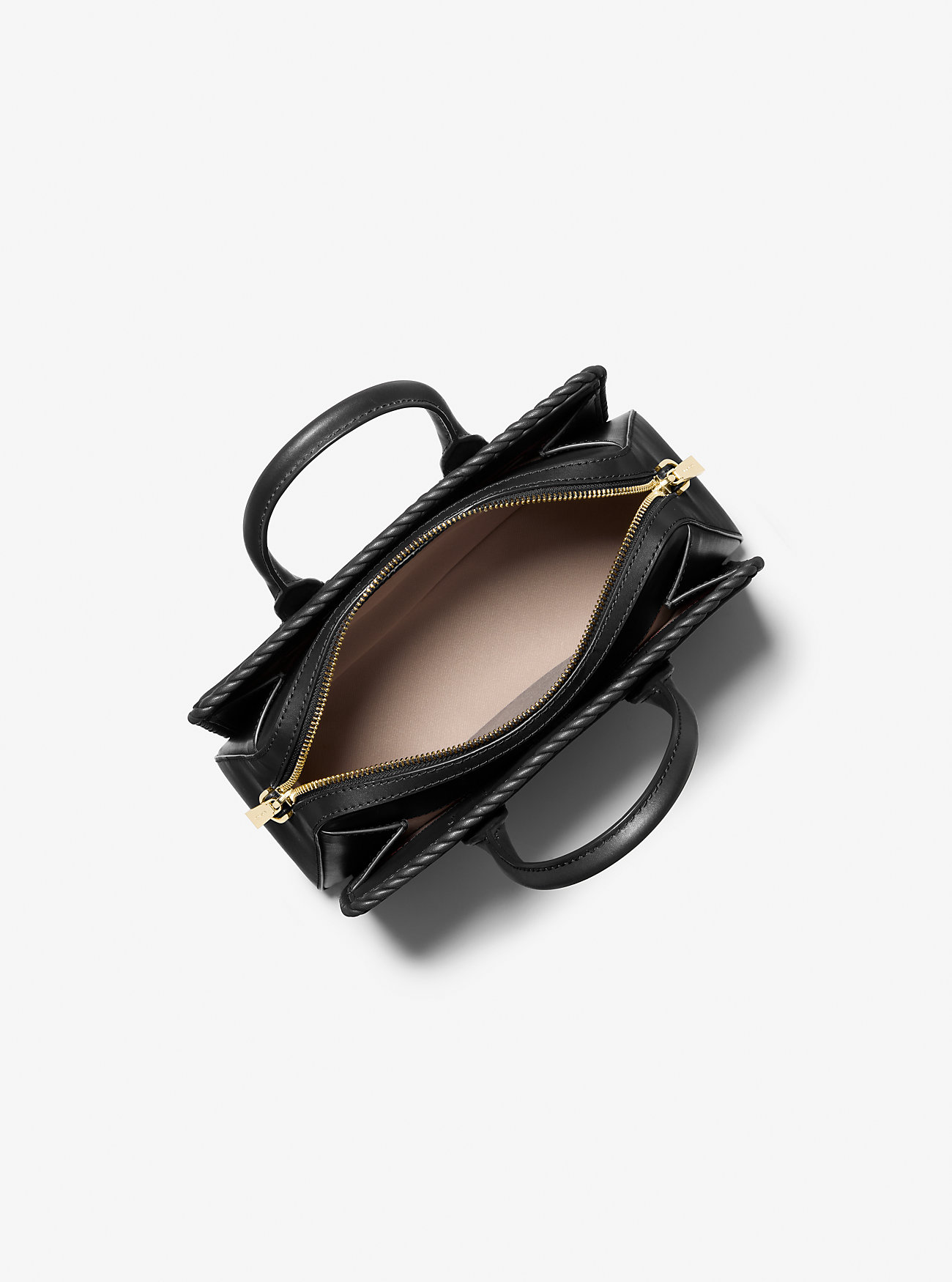 Laila Small Leather Satchel - BLACK