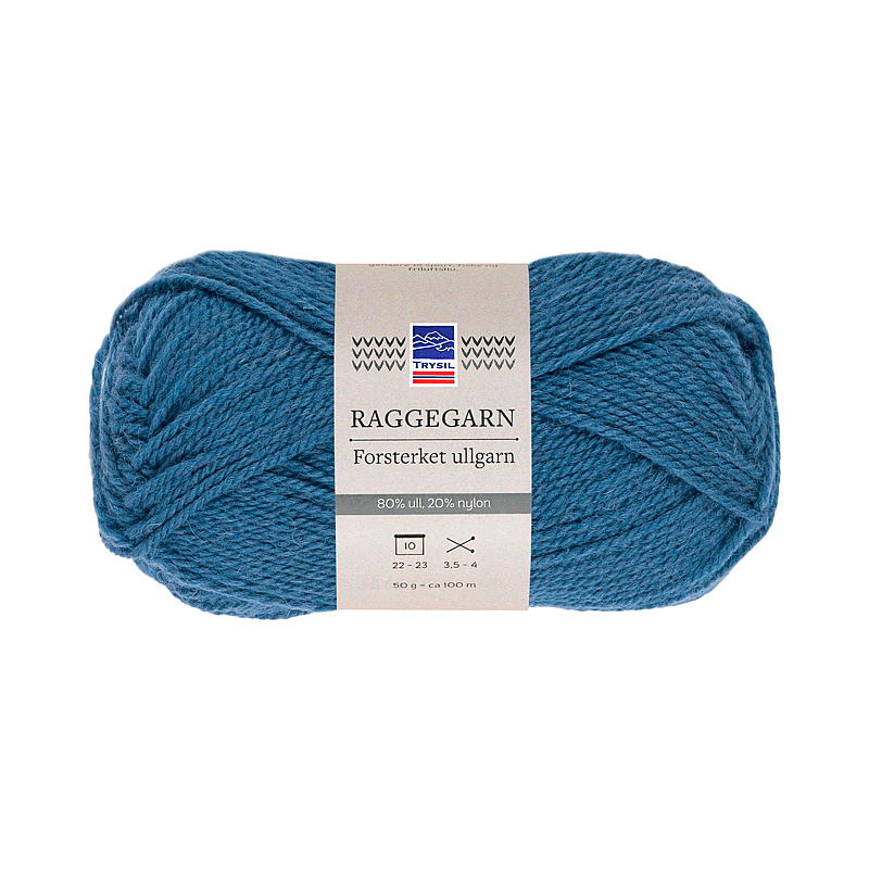 Trysil Raggegarn klassisk 80% ull, denim