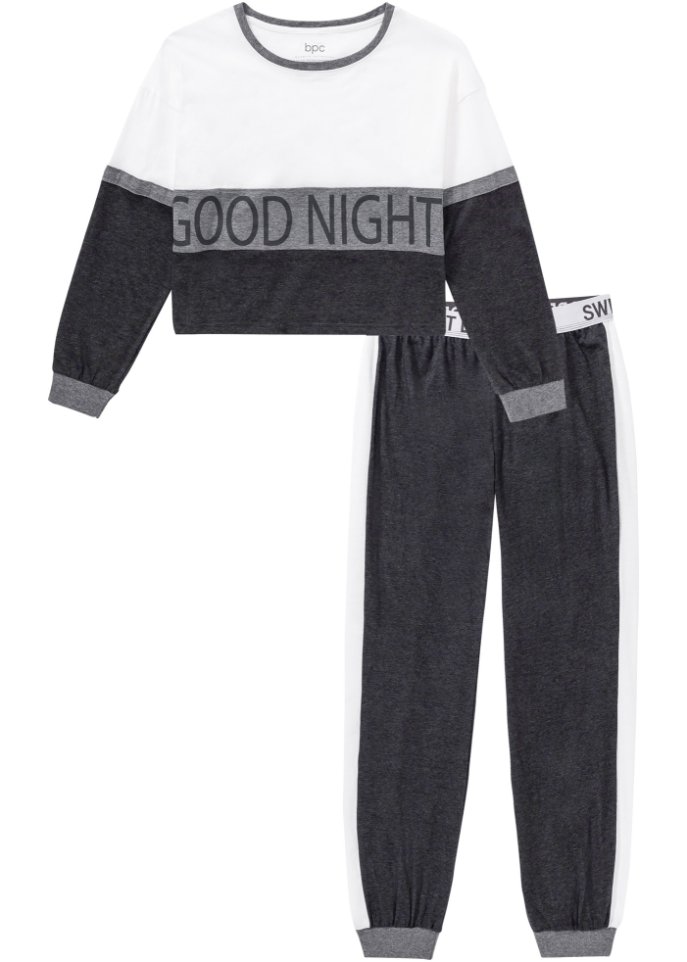Pyjama mit verkürztem Langarmshirt