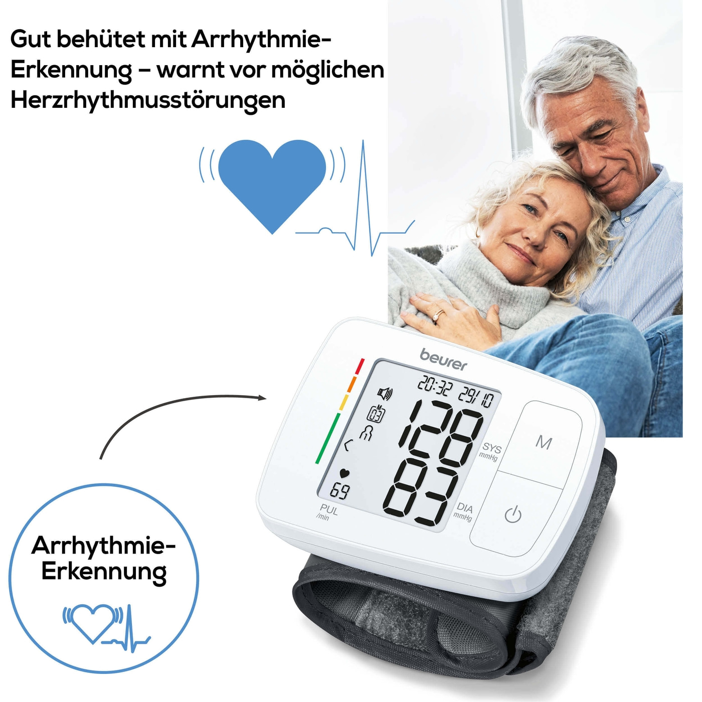Beurer sprechendes Handgelenk-Blutdruckmessgerät BC 21-Handgelenk-Blutdruckmessgerät mit Sprachausgabe