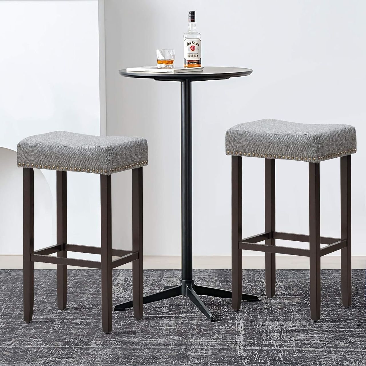 Costway 2er Set Barhocker, Hochhocker Thekenhocker ohne Lehne