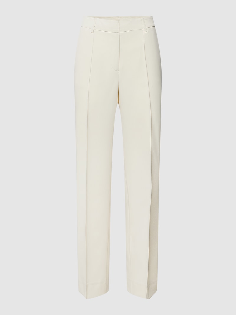 Hose mit Paspelierungen in offwhite