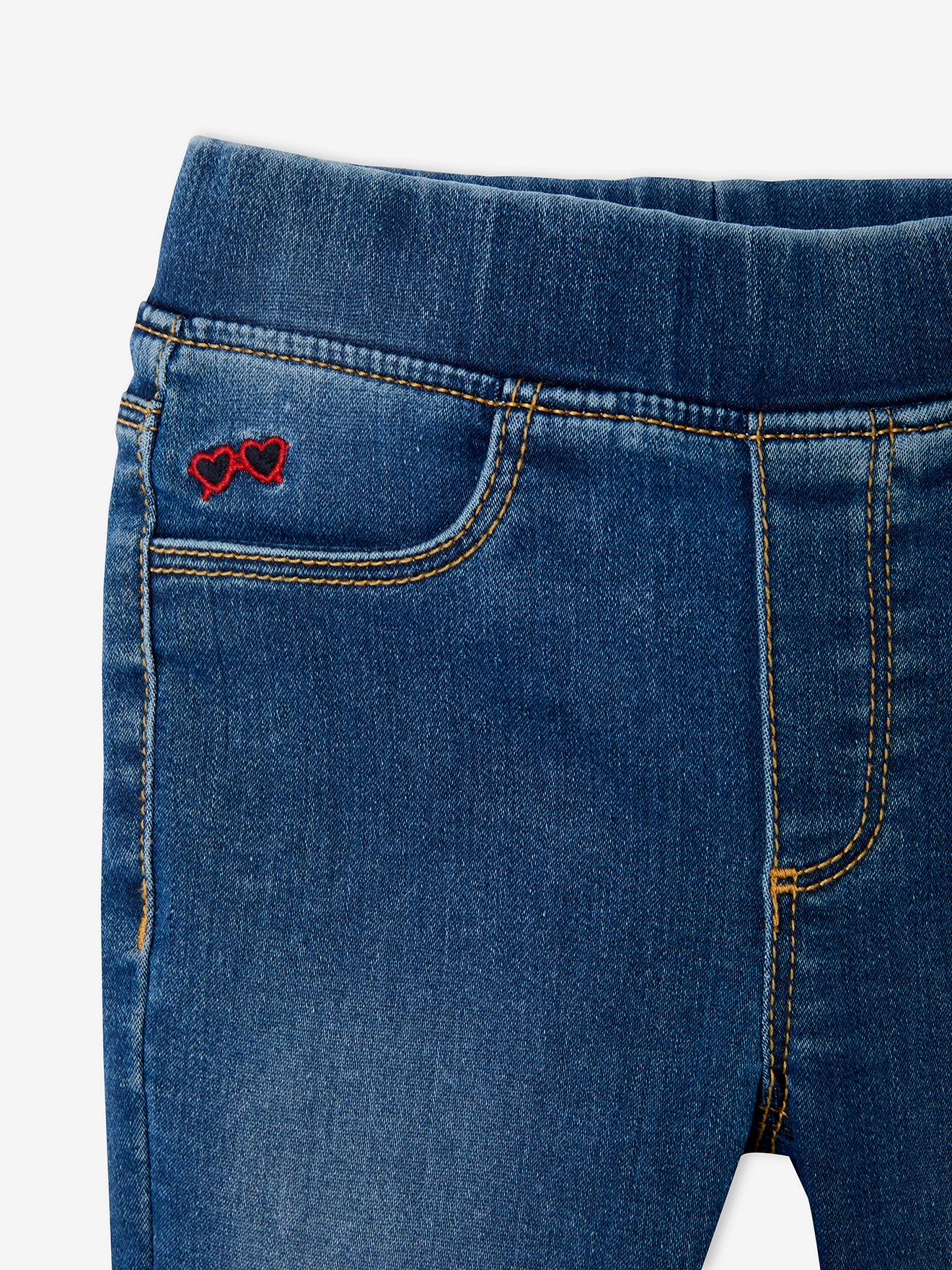 Vertbaudet Mädchen Treggings, Jeans-Optik - blue stone
