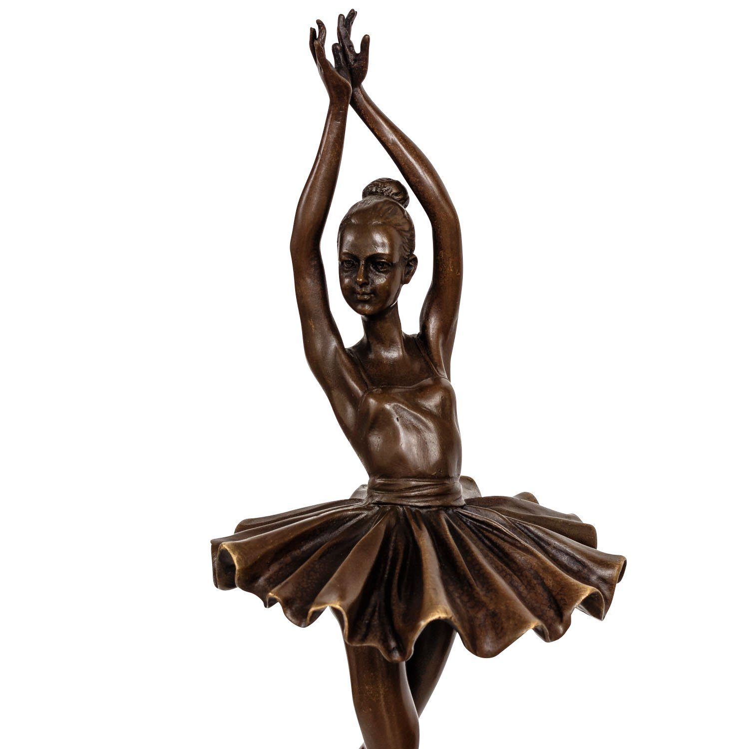 Aubaho Skulptur Bronzeskulptur Tänzerin Ballerina nach Degas Ballett Bronze Figur Repl