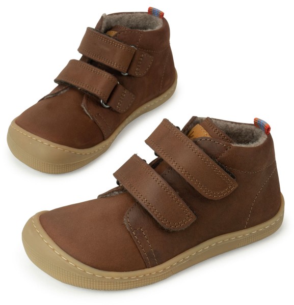 Koel bare ~ Don MidCut Klettschuh Wollfleece ~ Chocolate