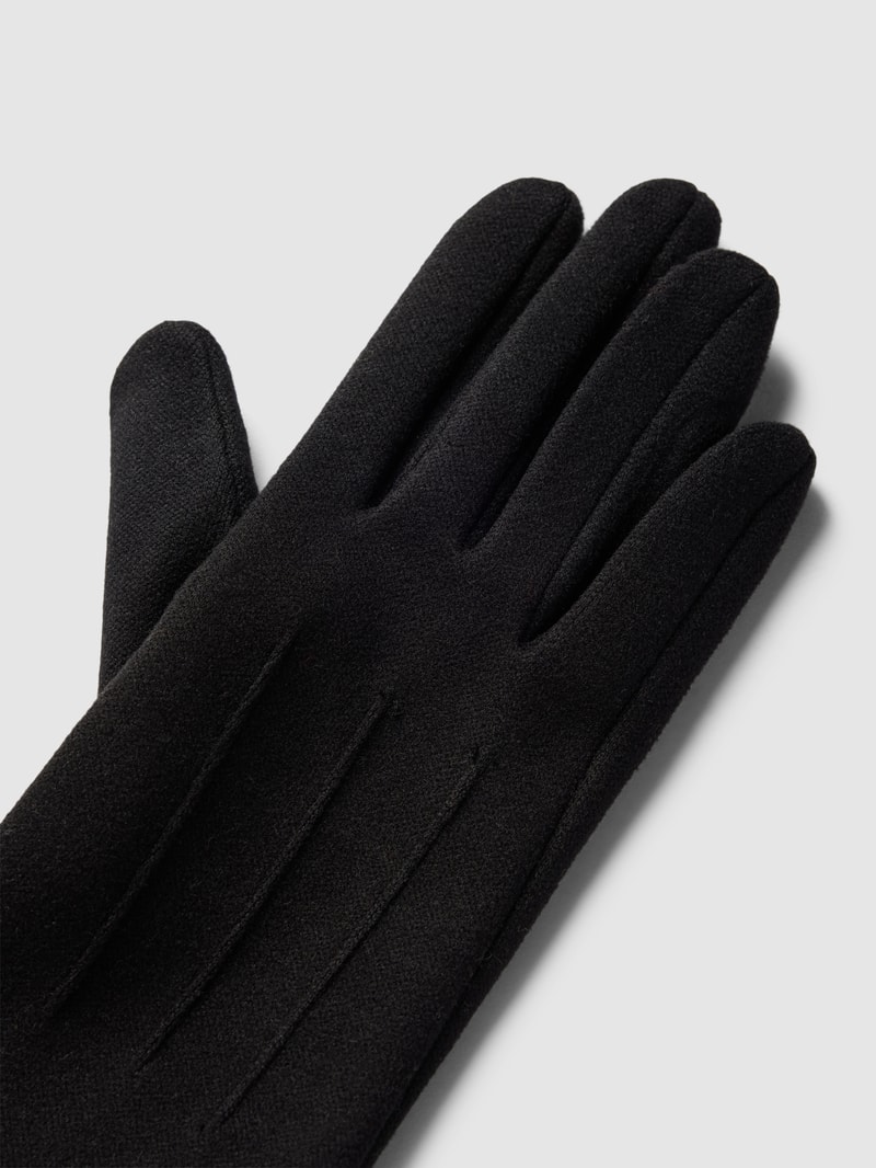 Handschuhe mit Strukturmuster in taupe