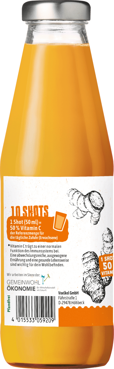 Shot Ingwer & Kurkuma, 0,5 l