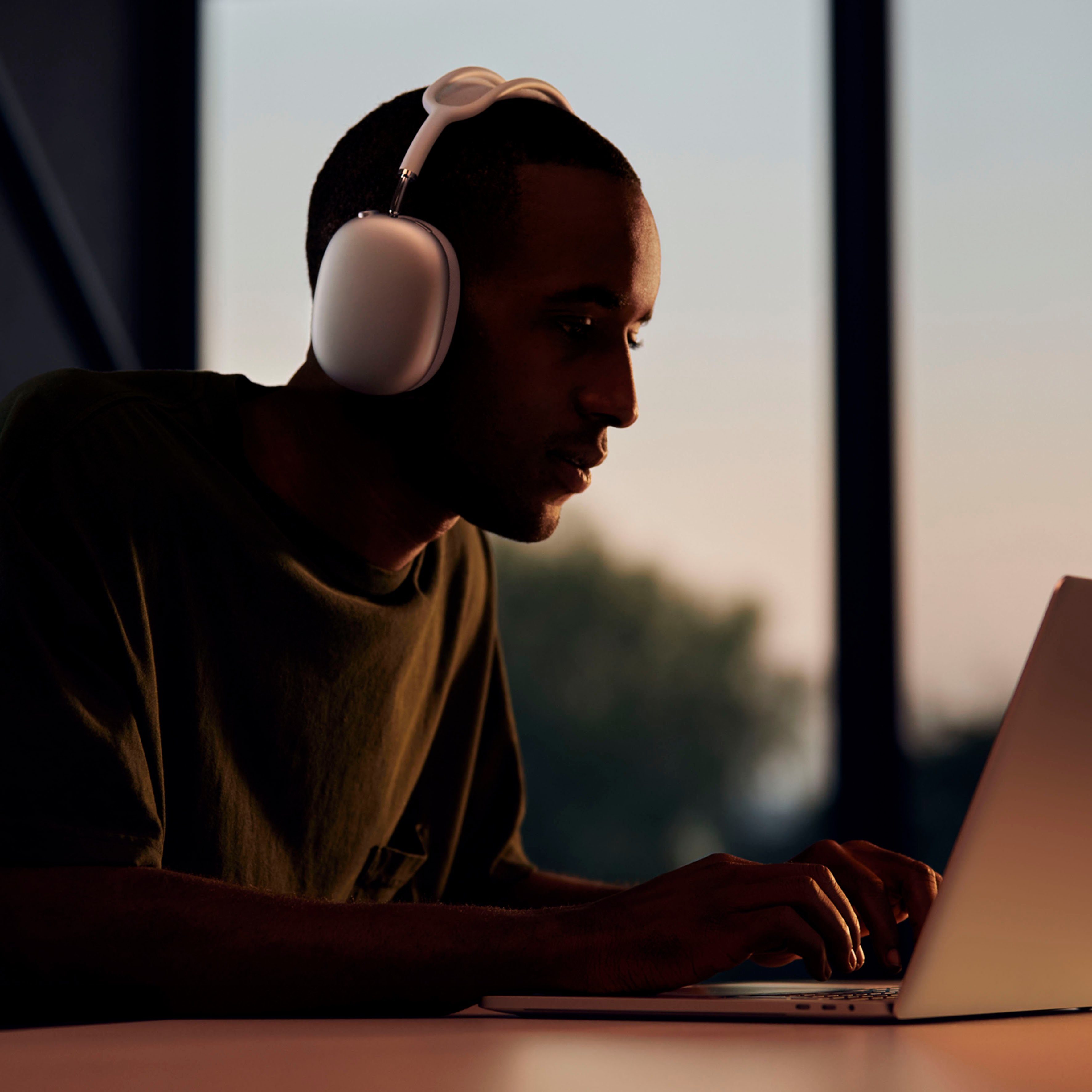 Apple AirPods Max Over-Ear-Kopfhörer (Active Noise Cancelling (ANC), Rauschunterdrückung, Sprachsteuerung, Transparenzmodus, integrierte Steuerung für Anrufe und Musik, kompatibel mit Siri, Siri, Bluetooth)
