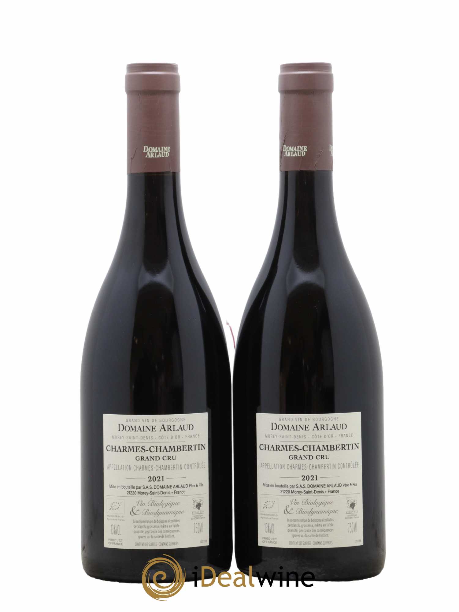 Charmes-Chambertin Grand Cru Arlaud  2021 - Lot de 2 Bouteilles