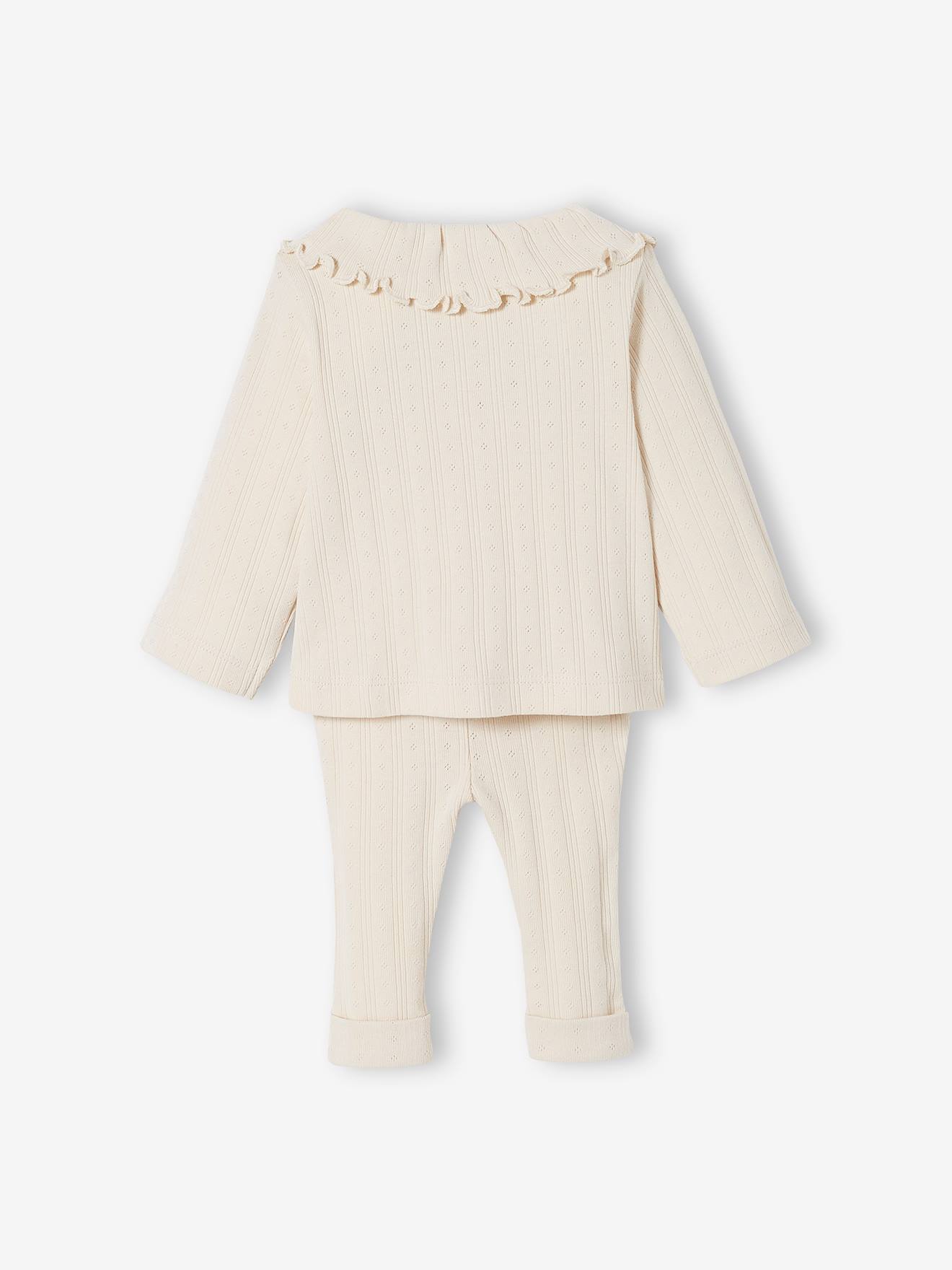 Vertbaudet Baby-Set: Jäckchen & Hose Oeko-Tex - sand