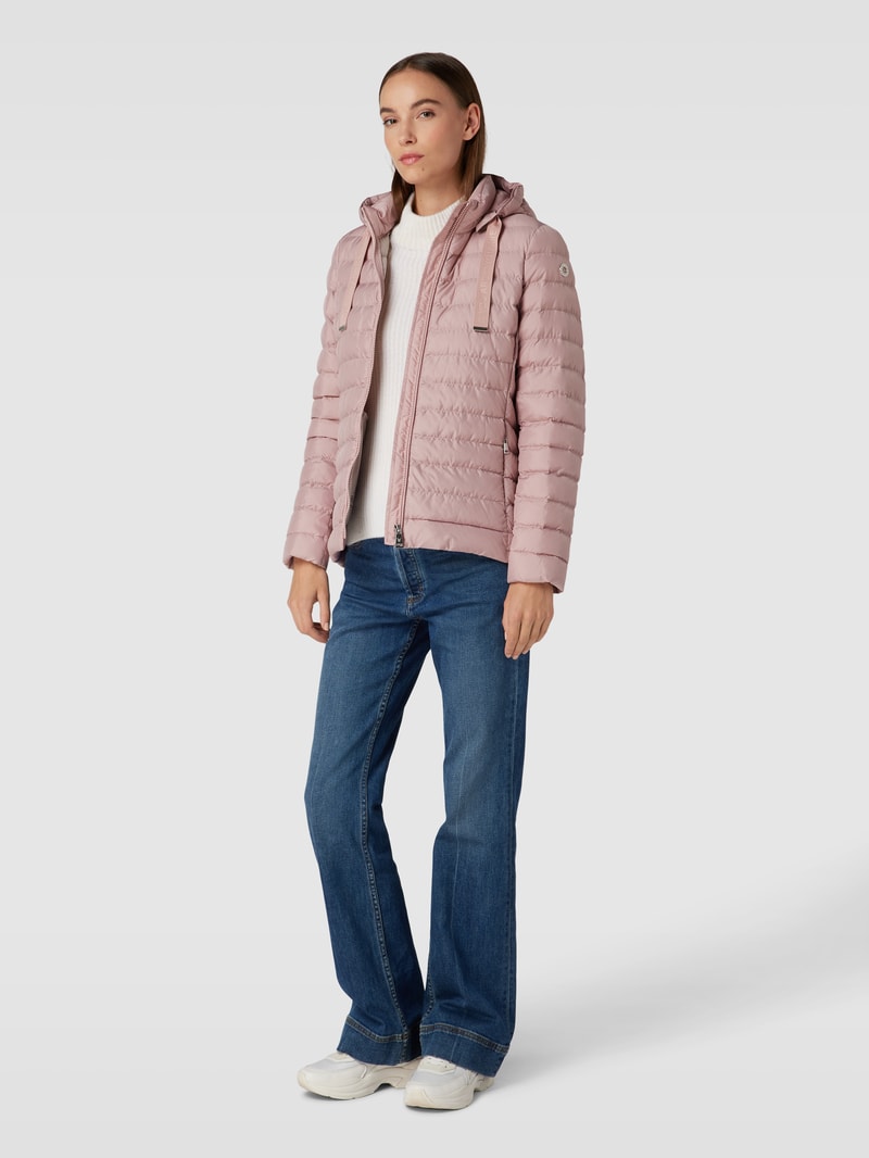 Steppjacke mit Zweiwege-Reißverschluss in rosé