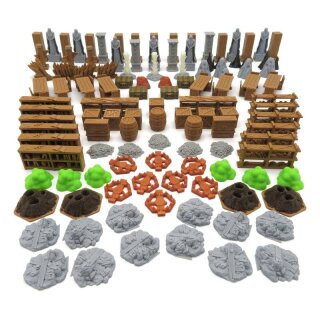 Full Scenery Pack for Jaws of the Lion – Gloomhaven – 114 Pieces