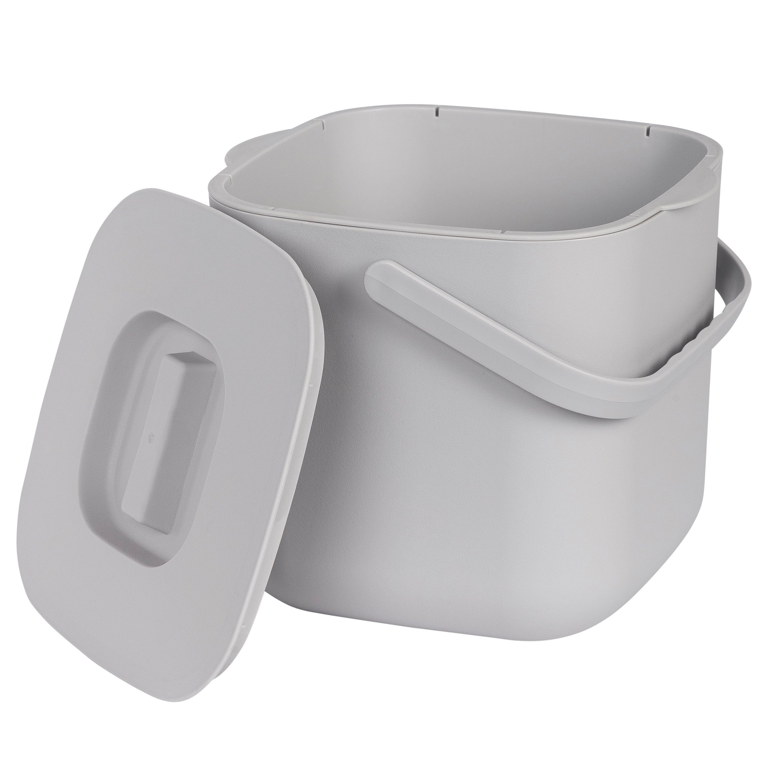 ONVAYA Biomülleimer Komposteimer mit Sieb, 7 Liter Fassungsvermögen, Spülmaschinenfest