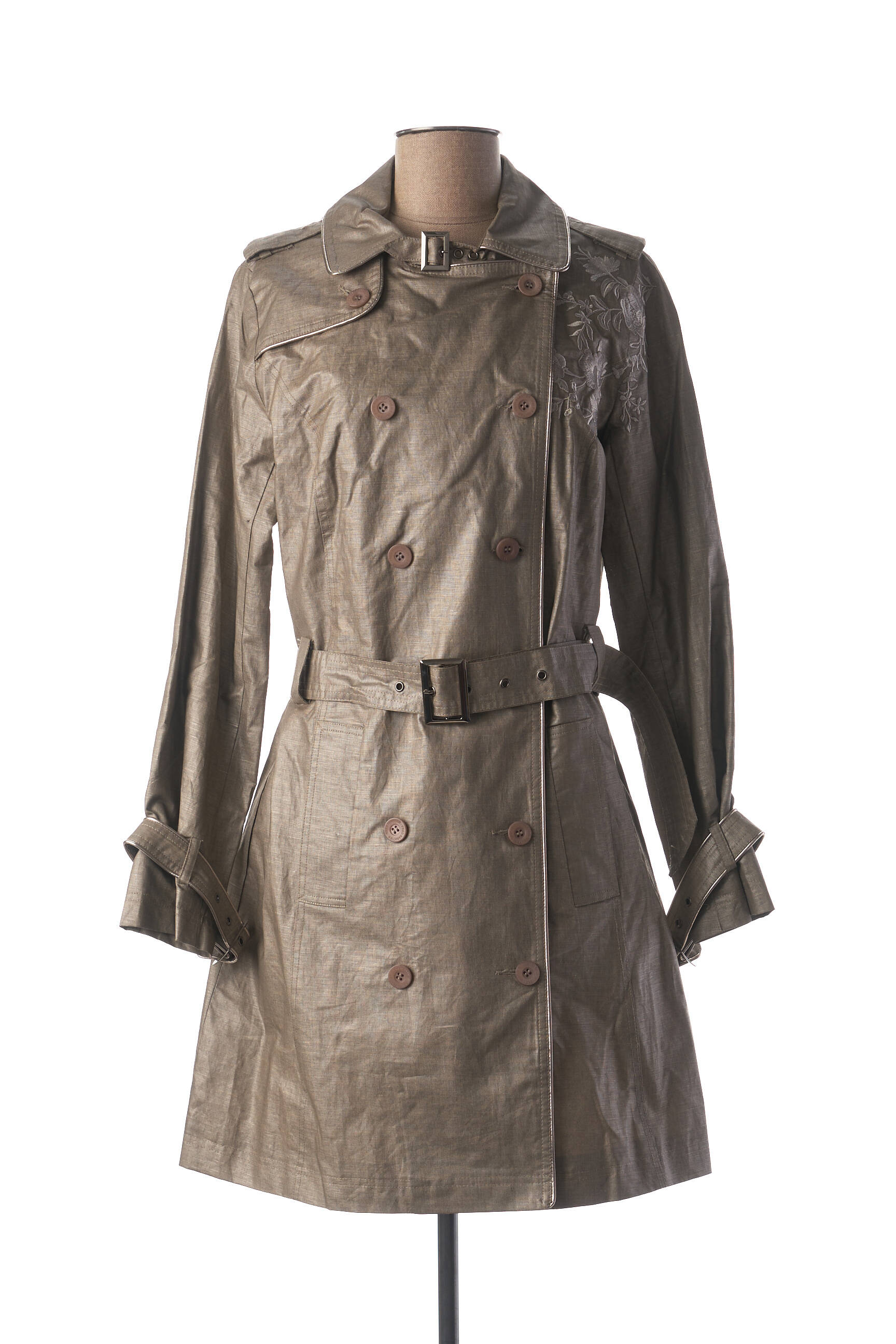 Fred Sabatier Impermeables Trenchs Femme couleur gris