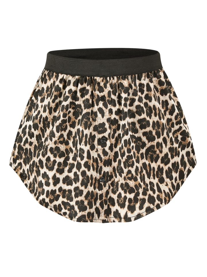 SASSYCLASSY Blusenrock in Hellbeige, Schwarz günstig kaufen