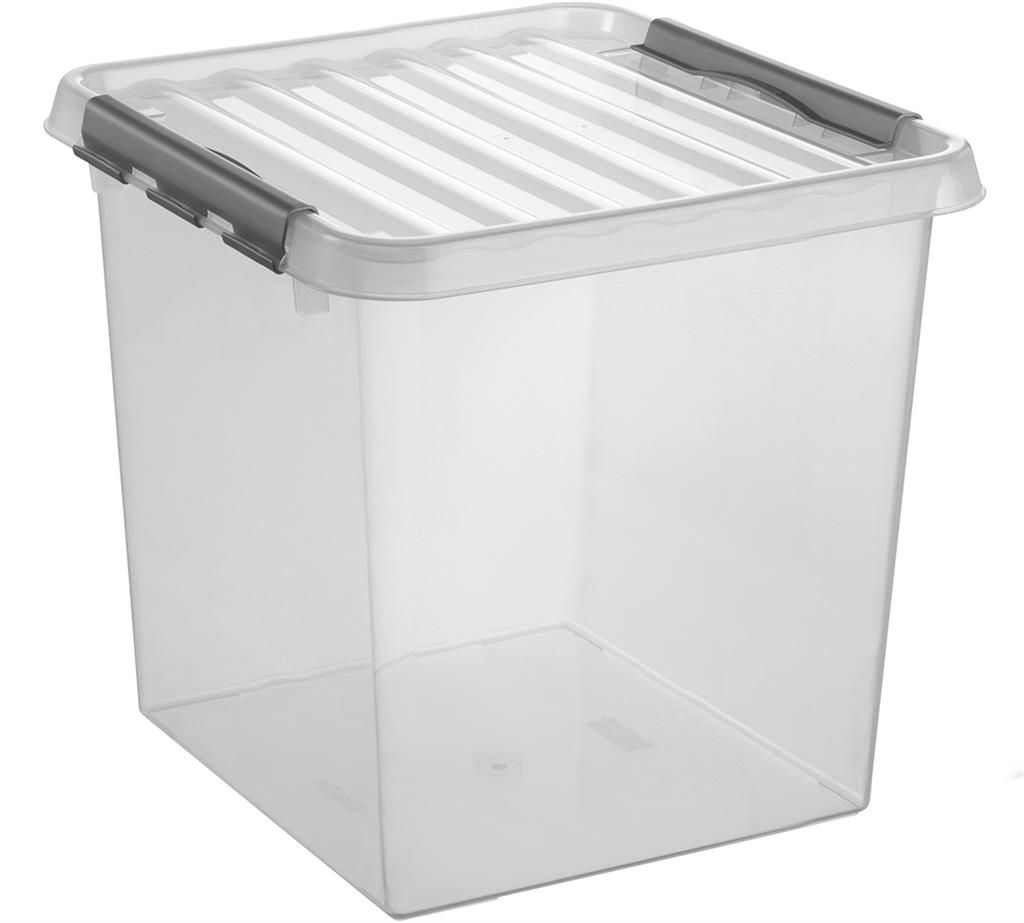 Sunware Q-line 38 Liter transparent graue Aufbewahrungsbox