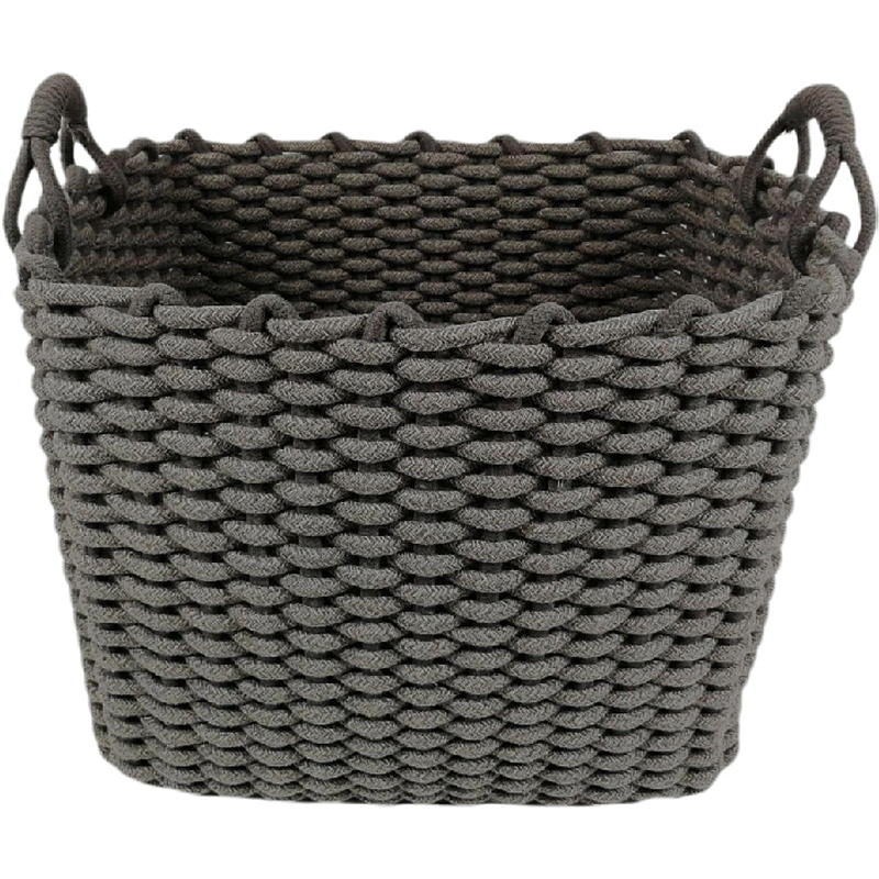 Vie Home Kurv 30x40x34 cm vevet tau grå