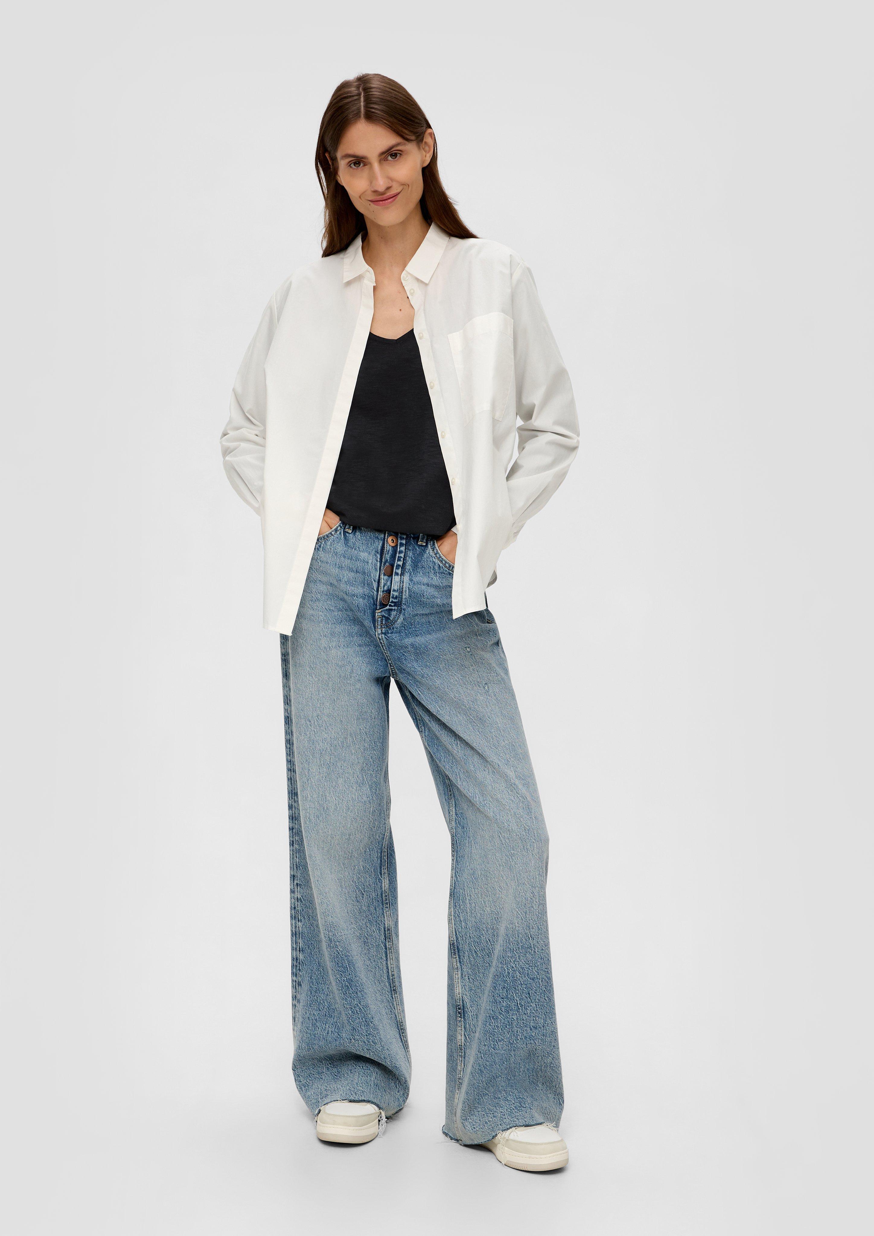 Gestreiftes Longsleeve mit Rollsaum  2135958-9999