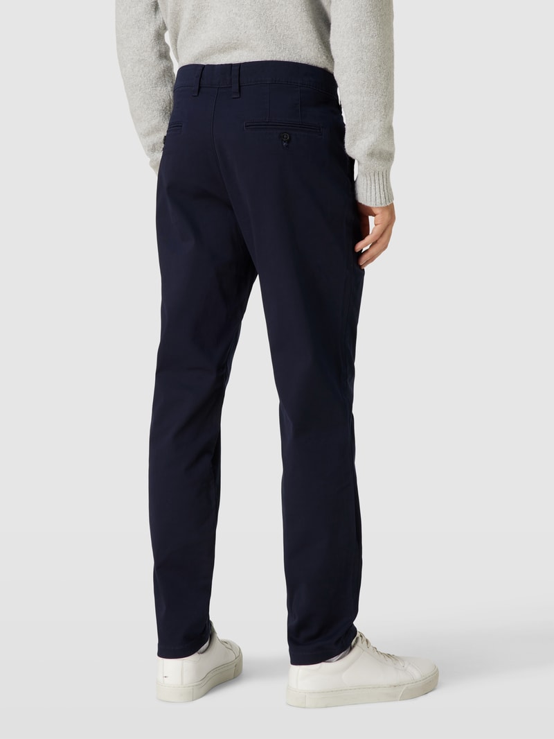Slim Fit Chino mit seitlichen Eingrifftaschen in marineblau