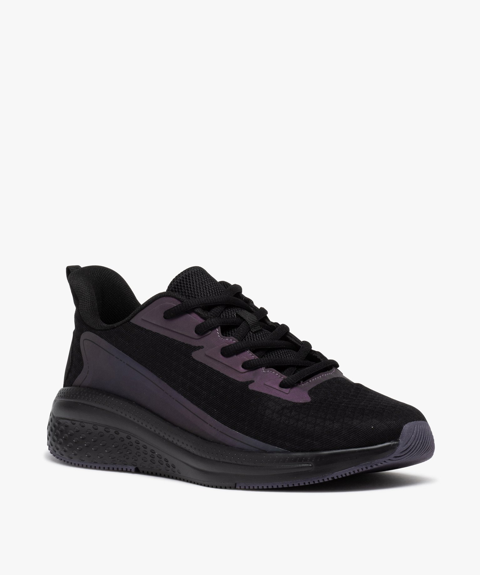Baskets homme running en mesh avec détails irisés noir | GEMO