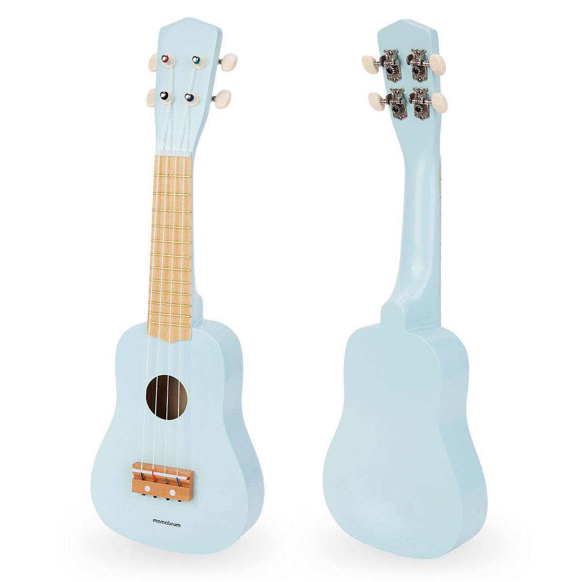 Holzgitarre – Ukulele – blaue Farbe, lehrt einfache Akkorde, stimuliert den Hörsinn, Nachahmung eines echten Instruments, schöne Klänge