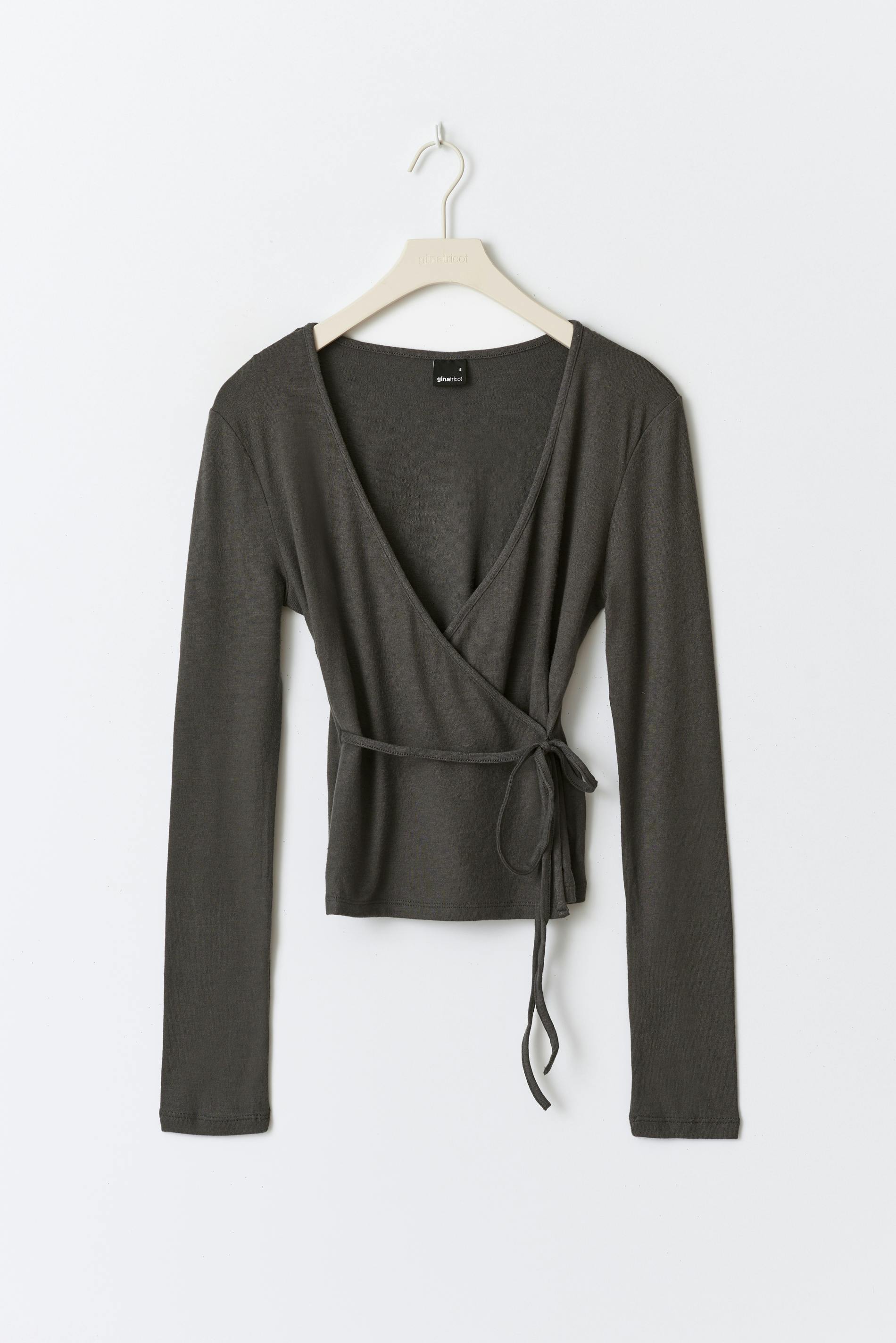 Long sleeve wrap top