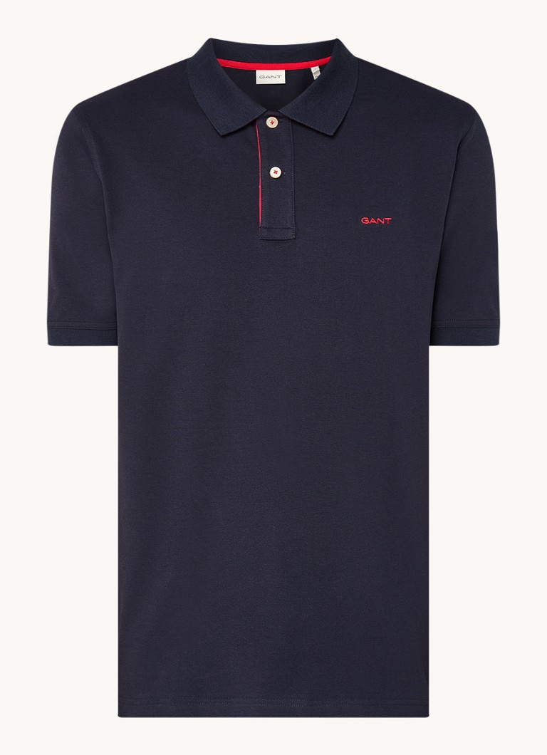 Polo Gant a vestibilità classica in piqué di cotone con logo ricamato